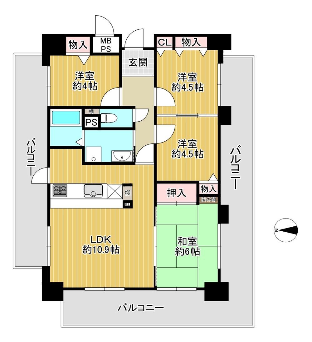 4LDK apartment in Higashiosaka, Osaka - Photo 1