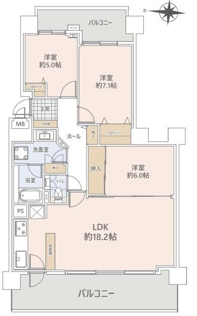 3LDK apartment in Chuo Ward, Sapporo, Hokkaido - Photo 1