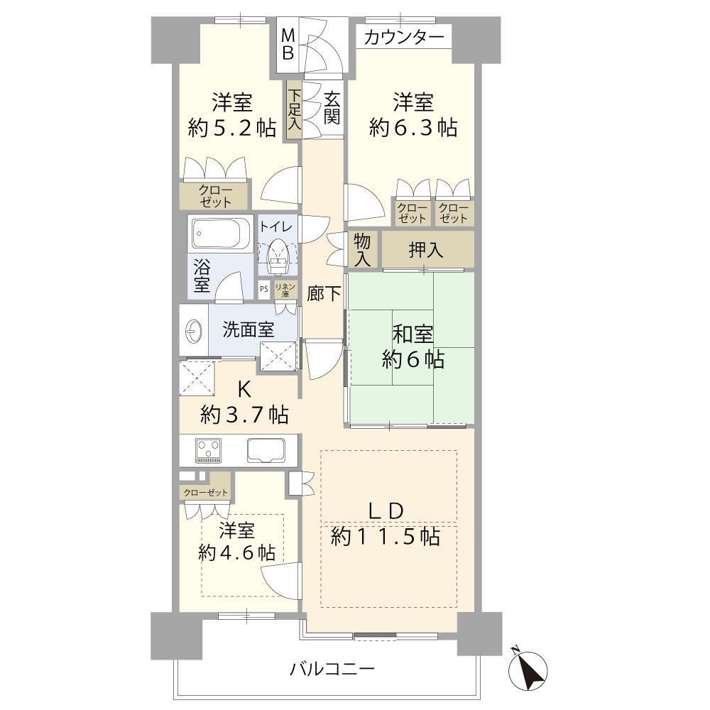 4LDK apartment in Anjo, Aichi - Photo 1