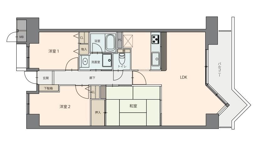 3LDK apartment in Okazaki, Aichi - Photo 1