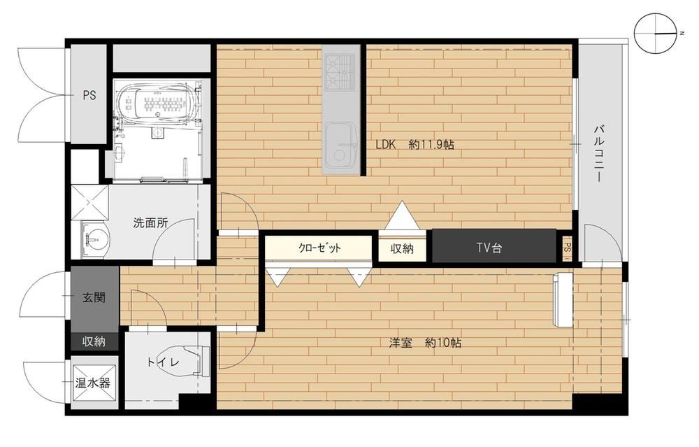1LDK apartment in Nishi Ward, Hiroshima - Photo 1