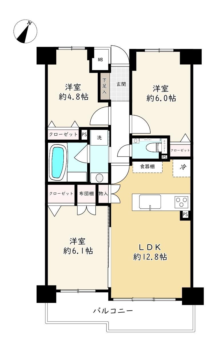 3LDK Apartment in Nagayama with Dual Station Access - Photo 1