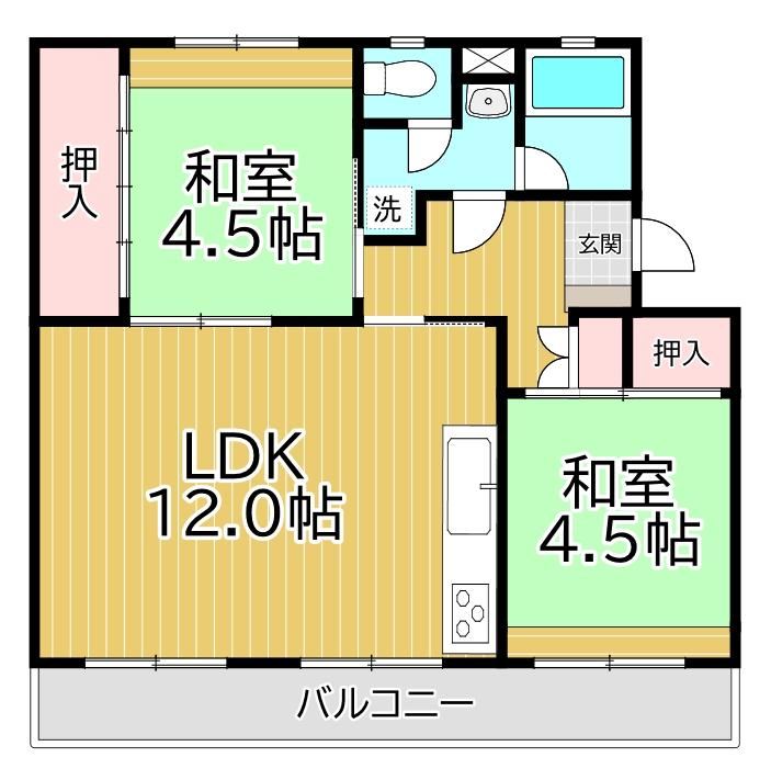 2LDK apartment in Hirakata, Osaka - Photo 1