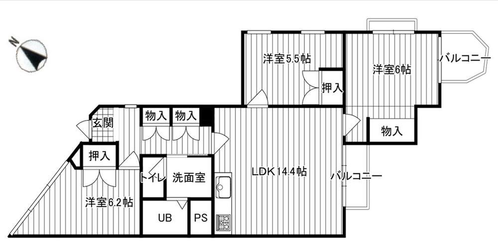 3LDK apartment in Nishinomiya, Hyogo - Photo 1