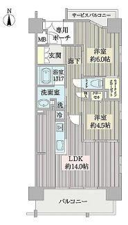 2LDK apartment in Chuo Ward, Osaka - Photo 1
