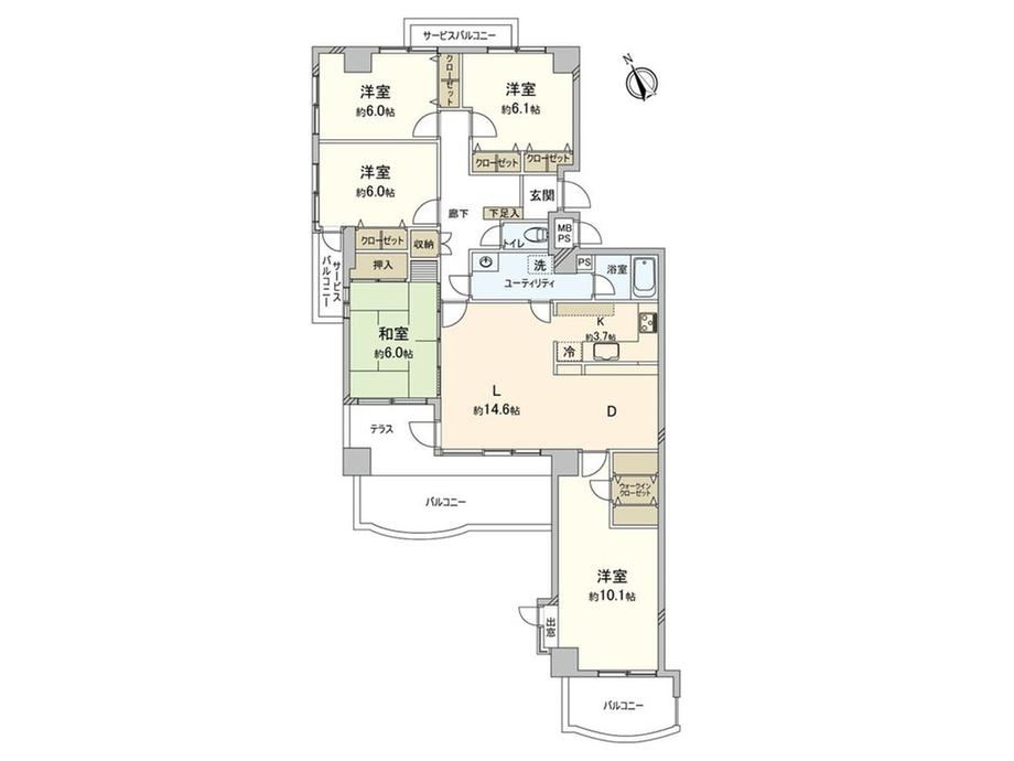 5LDK apartment in Nishi Ward, Hiroshima - Photo 1