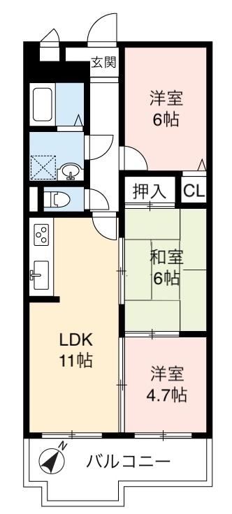3LDK apartment in Nishi Ward, Kobe, Hyogo - Photo 1