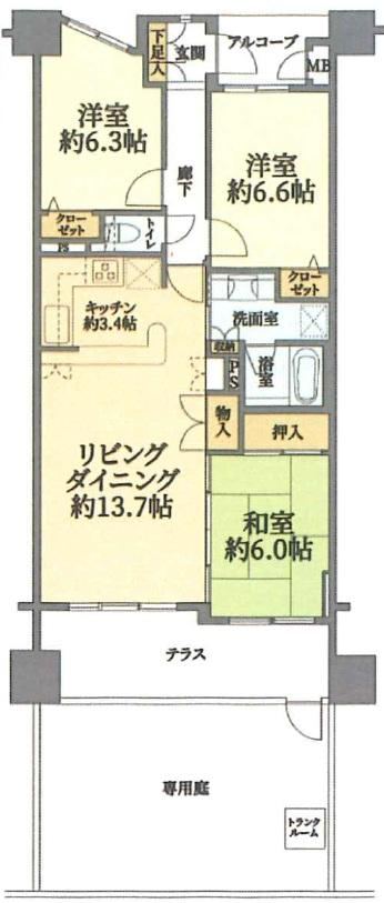 Pet-Friendly 3LDK Apartment with Private Garden in Nishitaga 4 - Photo 1