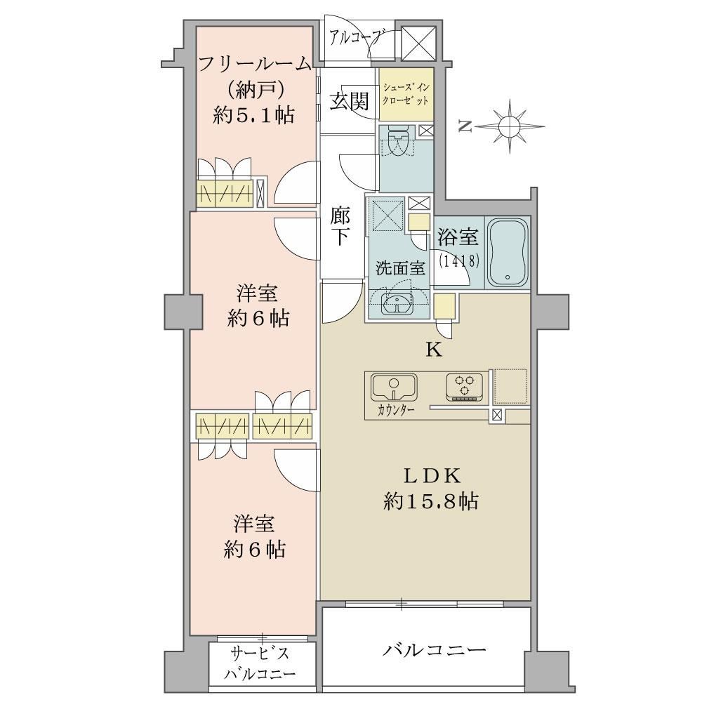 2DK+S apartment in Nakagyo Ward, Kyoto - Photo 1