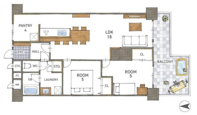2LDK+S apartment in Otsu, Shiga - Photo 1