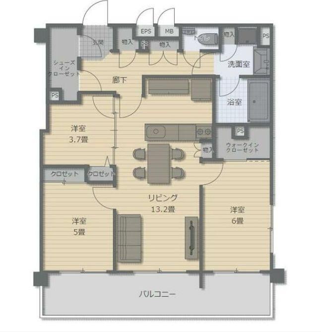 3LDK apartment in Kokurakita Ward, Kitakyushu, Fukuoka - Photo 1