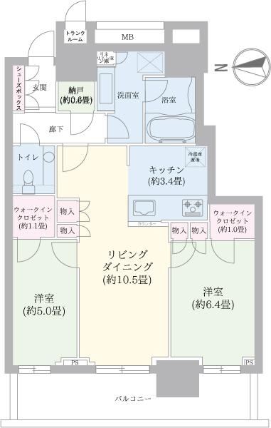 2LDK apartment in Chuo Ward, Tokyo - Photo 1