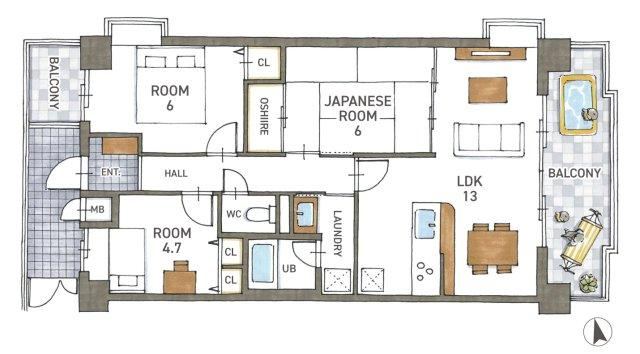 3LDK apartment in Otsu, Shiga - Photo 1