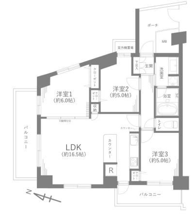 Bright Corner 3LDK Apartment with Great Views - Photo 1