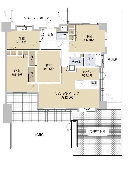 4LDK apartment in Naka Ward, Hiroshima - Photo 1