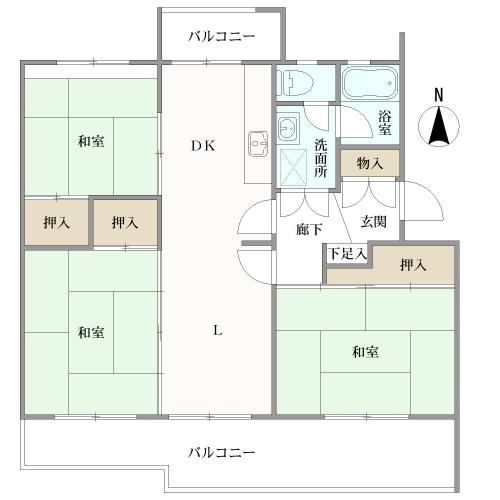 3LDK apartment in Kasugai, Aichi - Photo 1