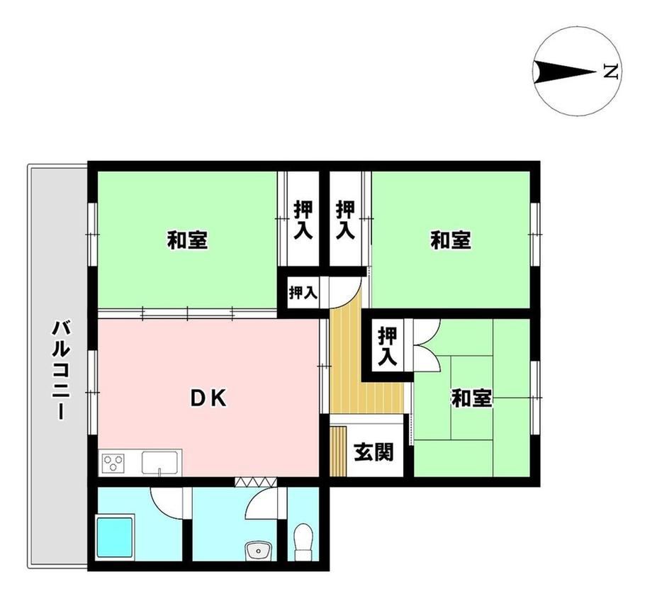 3DK apartment in Ichinomiya, Aichi - Photo 1