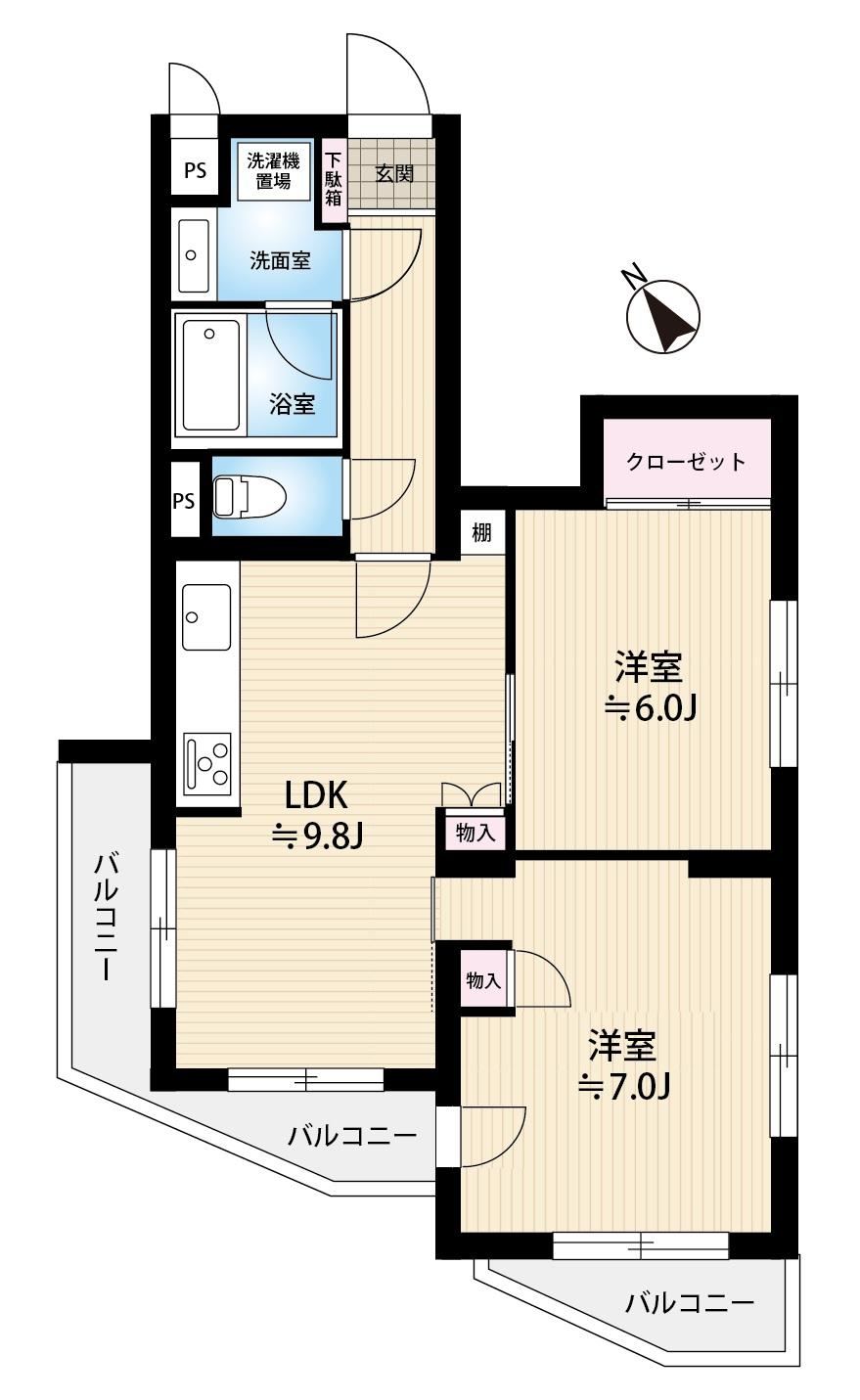 Sunny 2LDK Apartment with Renovation History - Photo 1