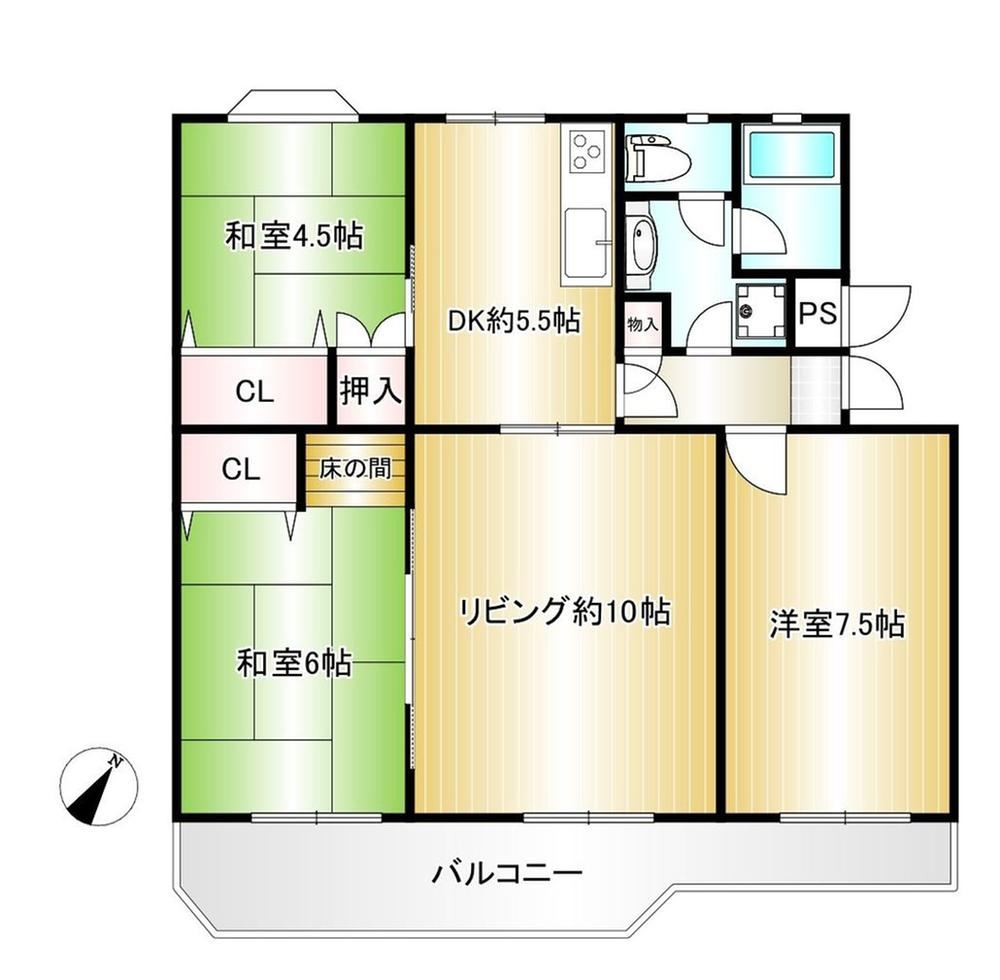 Bright 3LDK Apartment with Southeast Balcony - Photo 1