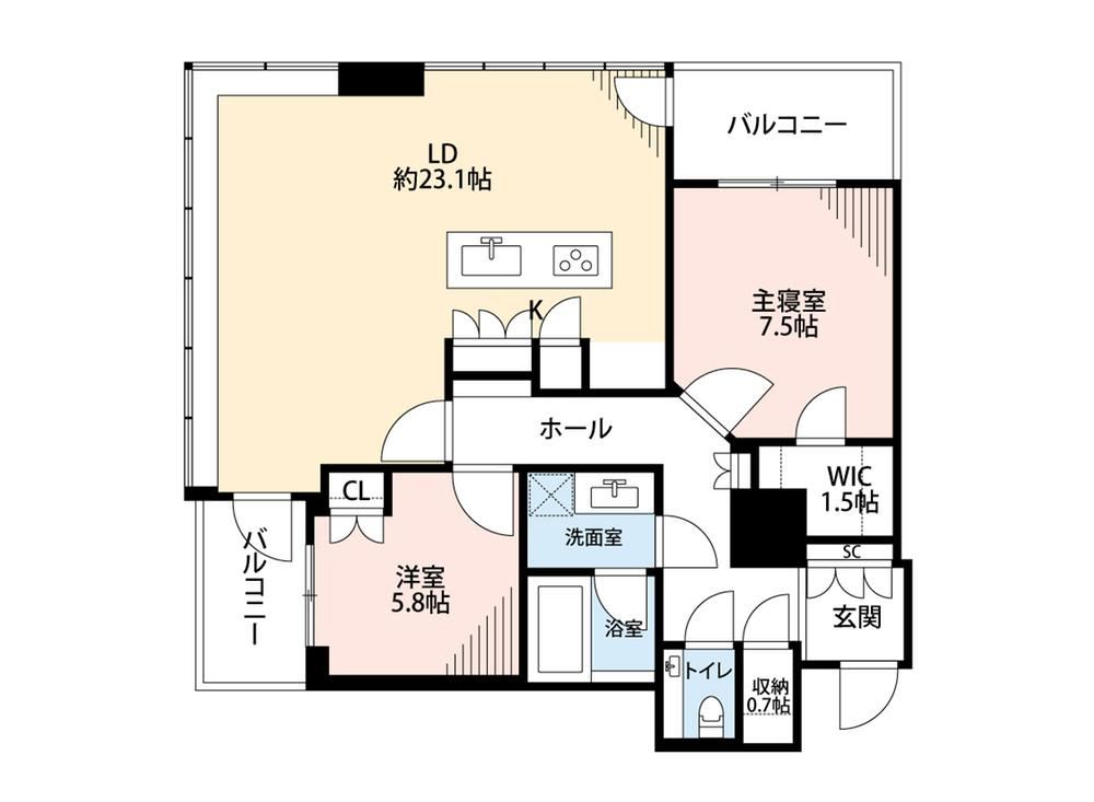 2LDK apartment in Minato Ward, Tokyo - Photo 1