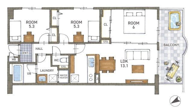 3LDK apartment in Otsu, Shiga - Photo 1