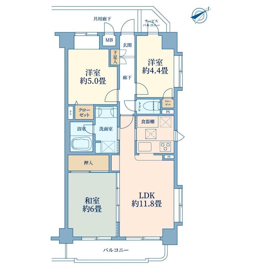 Spacious 3LDK Apartment in Tamazutsumi - Photo 1