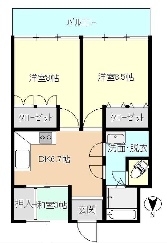 Renovated 2DK+S Apartment in Ichiban-cho - Photo 1