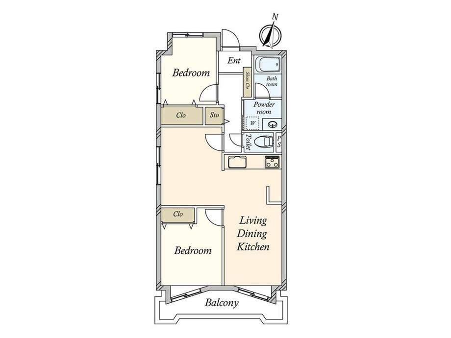 2LDK apartment in Naka Ward, Nagoya, Aichi - Photo 1