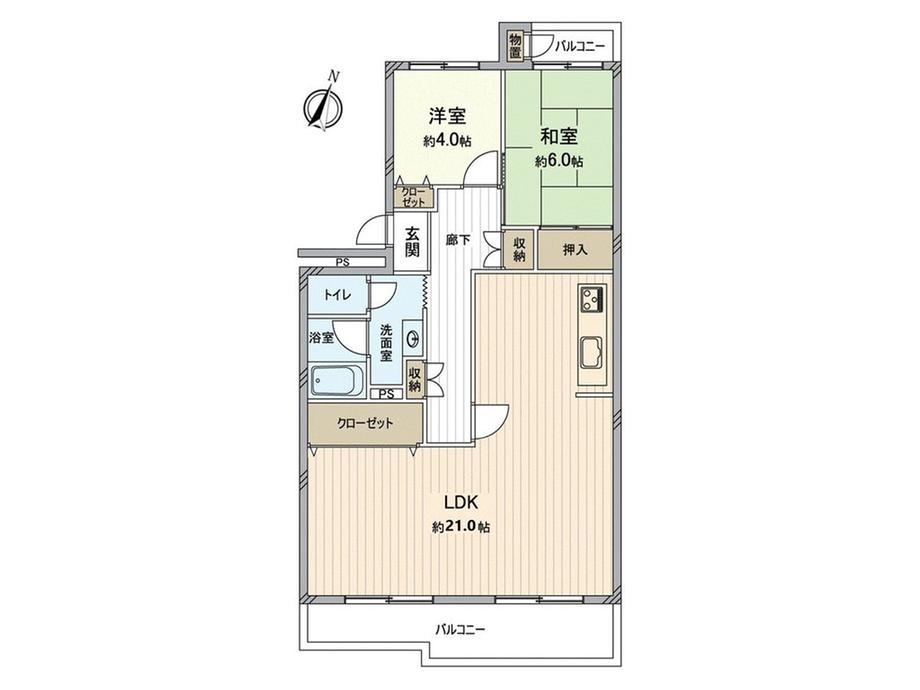 2LDK apartment in Suma Ward, Kobe, Hyogo - Photo 1