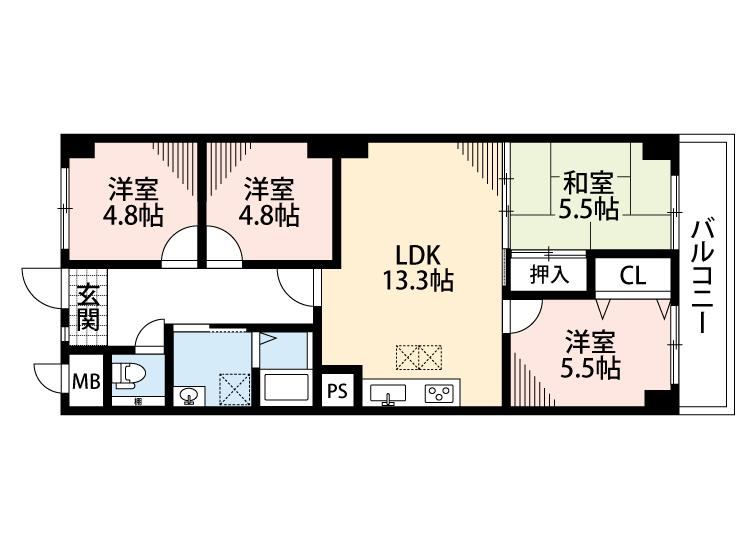 4LDK apartment in Hirakata, Osaka - Photo 1