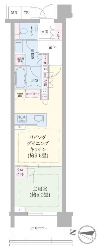 1LDK apartment in Shinjuku Ward, Tokyo - Photo 1