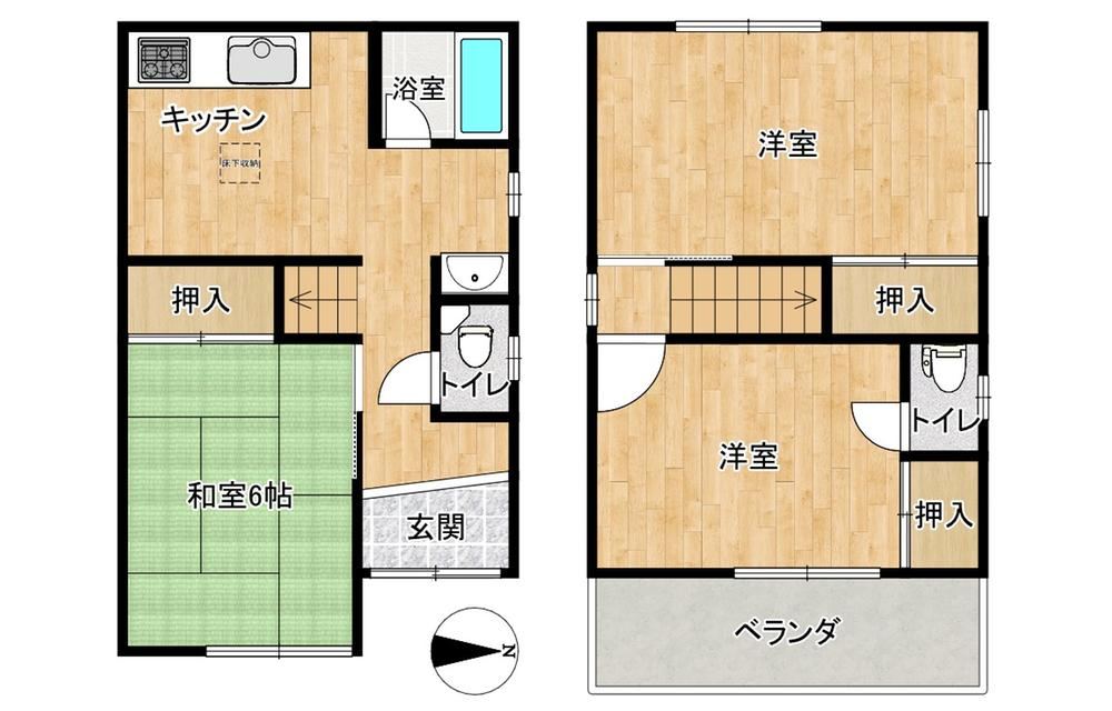 Convenient 3DK House in Ashida-Kita - Photo 1