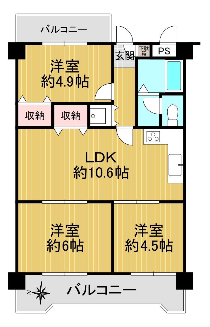 3LDK apartment in Higashinada Ward, Kobe, Hyogo - Photo 1
