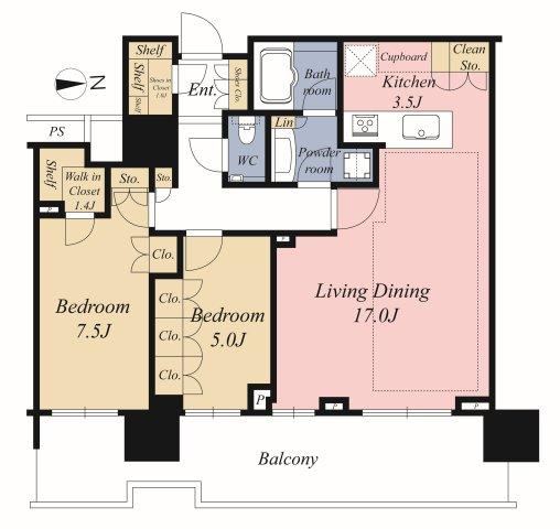 2LDK apartment in Chuo Ward, Tokyo - Photo 1
