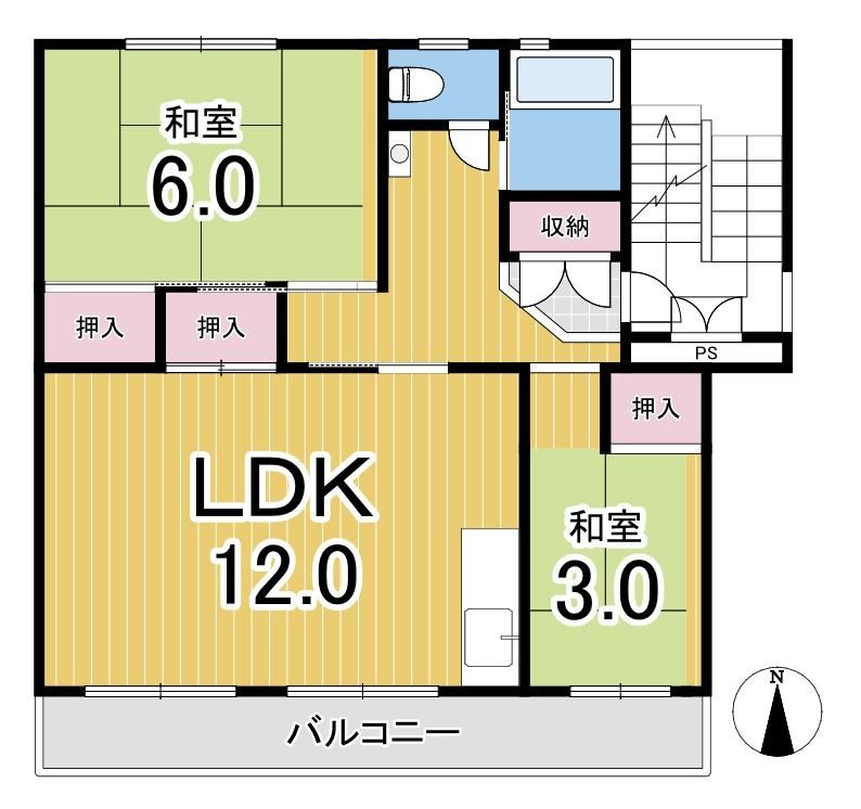2LDK apartment in Tsushima, Aichi - Photo 1
