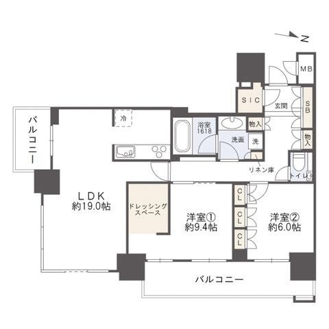 2LDK apartment in Kita Ward, Osaka - Photo 1