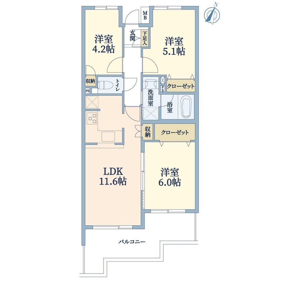 3LDK Apartment in Maeda-cho, Totsuka - Photo 1