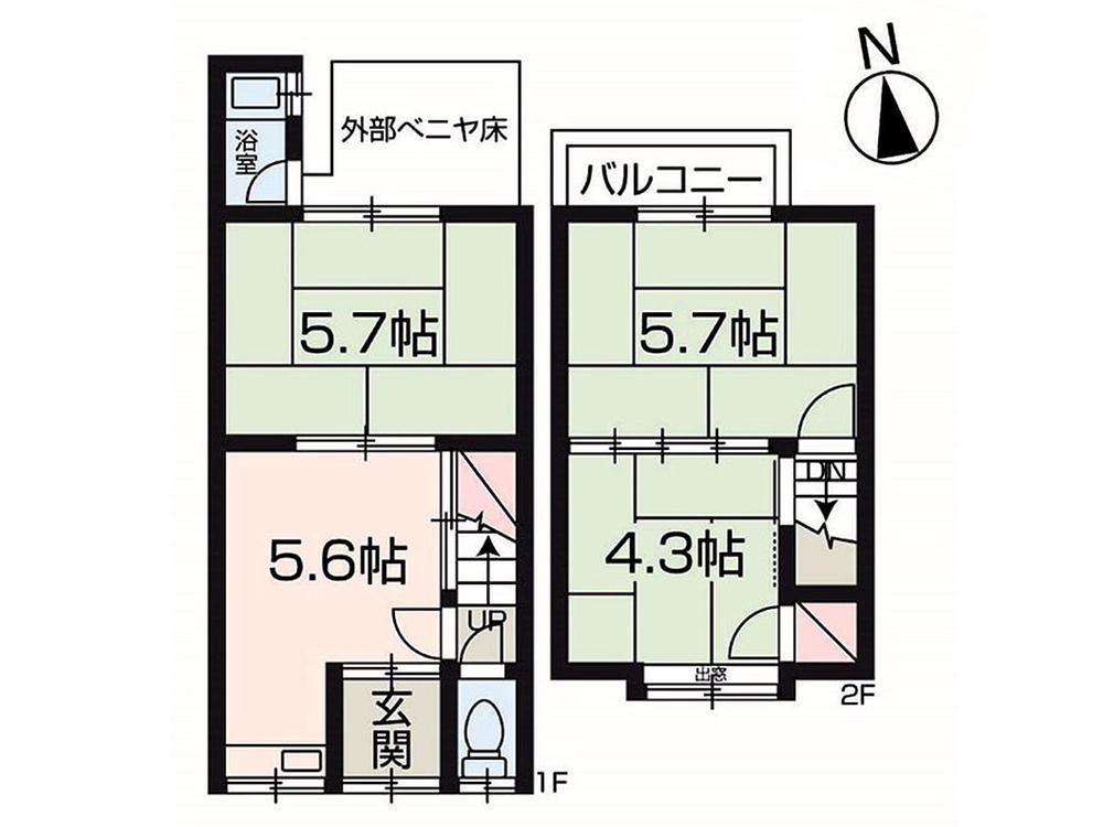 2DK House in Umezu Nakamuracho - Photo 1